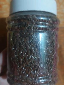 Flax Seeds in Jar
