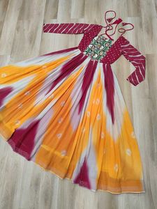 Elegant Ethnic Georgette Gown