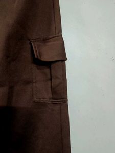 pretty fashionable women Brown trousers