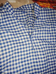 Suit Set Blue &amp; White Checked