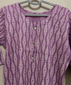 Elegant Purple Short Kurta