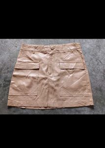 Tan Mini Skirt