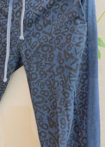 Max Blue Patterned Capri
