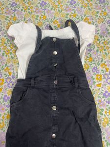 Denim Dungree With Tshirt