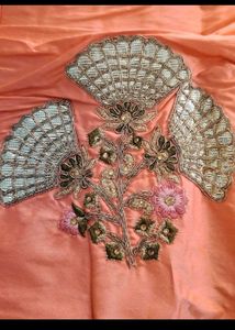 Peach Embroidered Lehenga choli