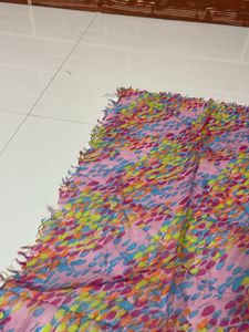 Multi Coloured Printed Square Scarf