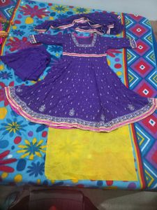 Purple Embellished Salwar Kameez