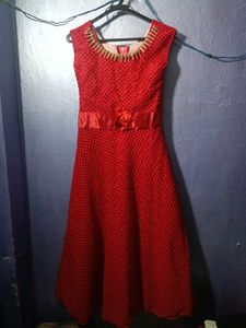 Elegant Red Ethnic Gown