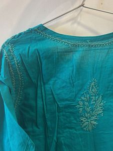 Embroidered Green Kurta