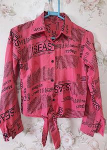 Trendy Women Pink Printed Shirt✔️