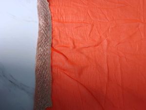 Orange Embroidered Saree