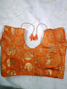 Bright Orange Colour Blouse For Women