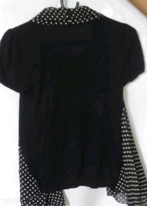 Black Top With Polka Dot
