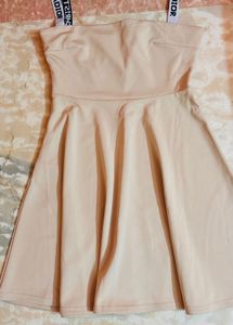 Nude Pink Dior Strap Mini Dress