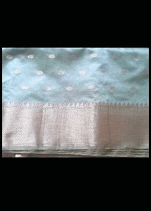 Elegant Light Blue Silk Blend Saree