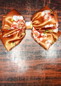 Floral Print Hair Bow