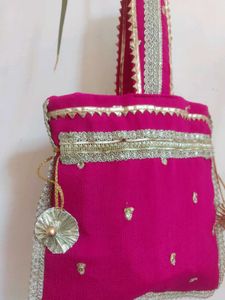 Pink Ethnic wedding Potli bag