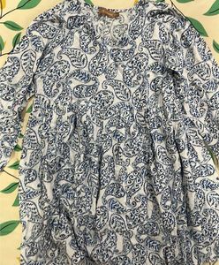 Paisley Print Peasant Dress