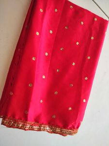 Saree With Duppata And Also Have Unstitched Blouse