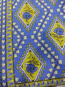 Blue Floral Diamond Pattern Bedding Set