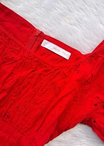 Mango Broderie Anglaise Dress