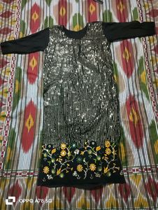 Black Sequence Kurti ✨