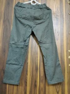 Olive Green Casual Pants