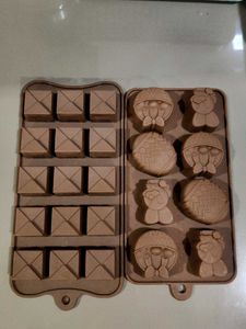 SET OF 4 Chocolate Mould, 20 Knives, 30 B'day Tags