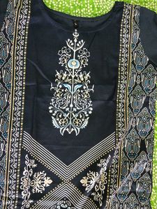 Elegant Black Printed Kurta