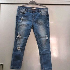 Distressed Denim Jeans
