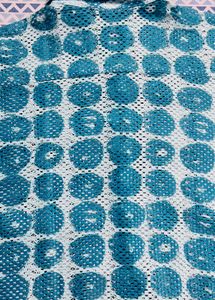 Turquoise Patterned Mesh Shirt