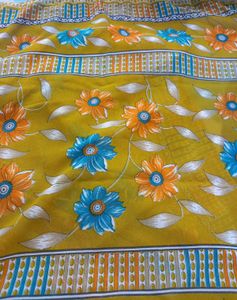 Floral Printed Georgette Sari