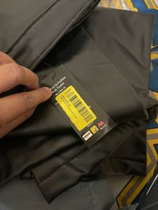 Black Straight Fit Leather Pants