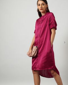 Outryt Hot pink shirt Dress