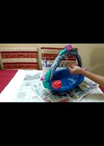 Hand Made Cement Planter Pot Basket