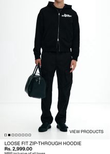 H&amp;M Black Zip-Up Hoodie
