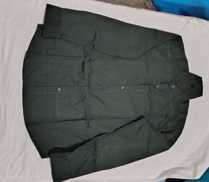 Dark Green Button-Down Shirt