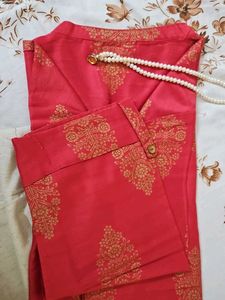 Elegant pink peach Printed Kurta