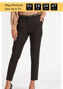 😍reduction Sale😍Splash Black Slim Fit Trousers