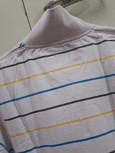 Striped Long Sleeve Polo Shirt