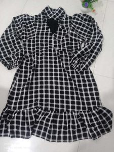 Checked Black And White Maxi