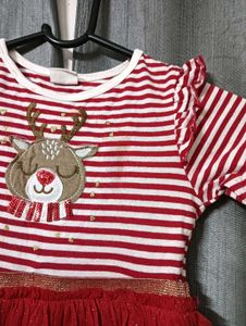 Adorable Girls Christmas Reindeer Dress ❤️