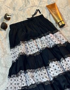 Black And White Skirt