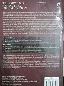 Theory And Principles Of Education By JC Aggarwal