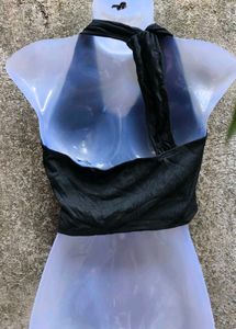 I. Black Halter Top