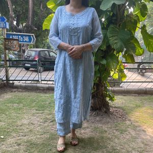 Embroidered Kurta Pant Set
