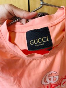 Gucci Graphic Tee - Salmon