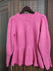 SALE 🛍️ Pink Puffed Sleeve Sweater 💗