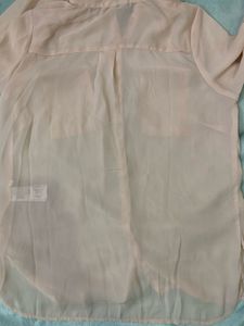 Elegant Sheer Button-Down Top