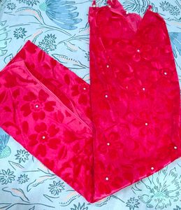 Winter Party Red Velvet Scarf